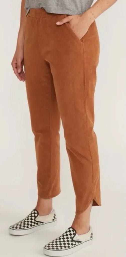 Marine Layer Allison Camel Brown Corduroy elastic waistband pants size medium - Image 1