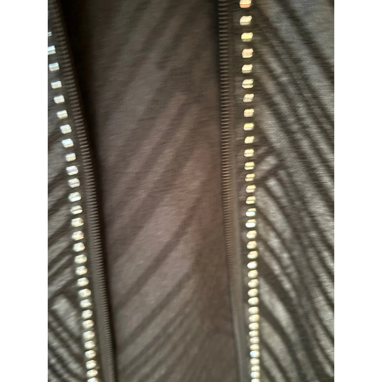 Valentina Black Geometric Print Zip Front‎ Jacket Women's XL Rhinestone Zipper - Image 5