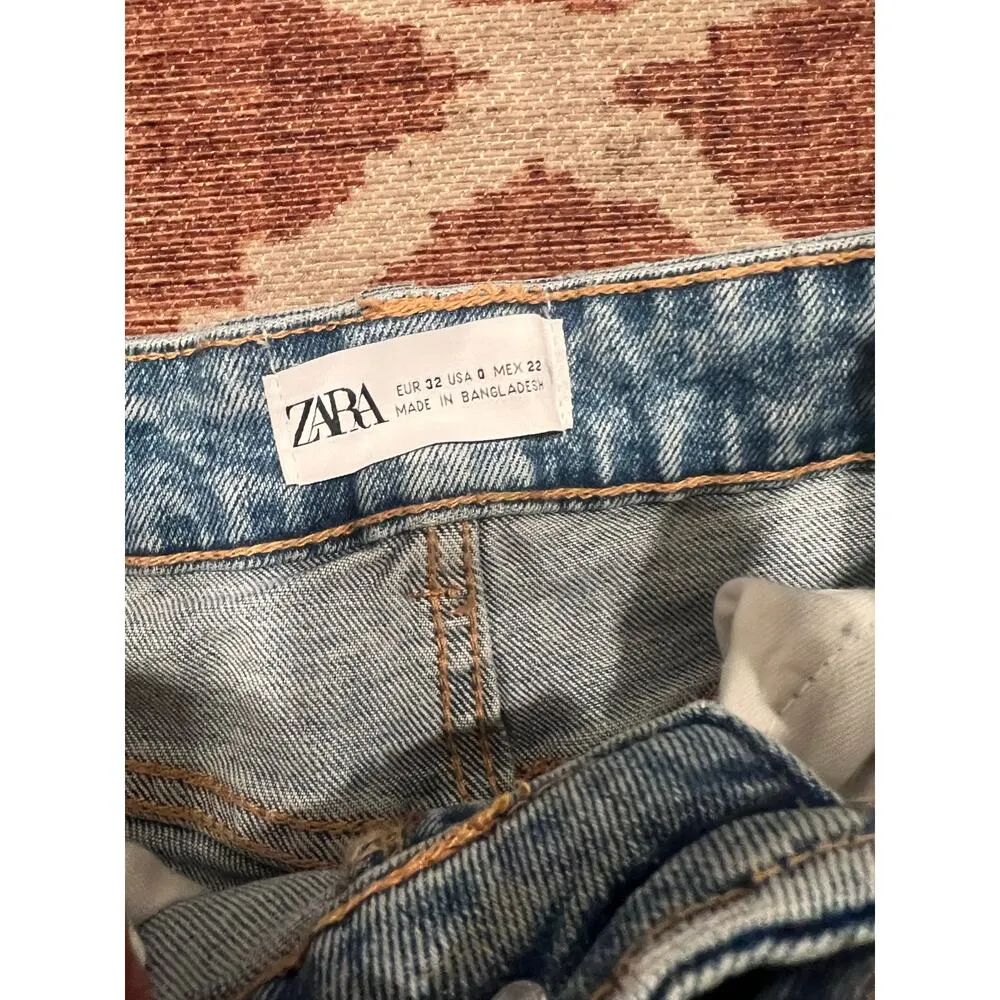 Women’s Zara Cut Off Daisy Duke Denim Shorts Hot Pants 0 - Image 5