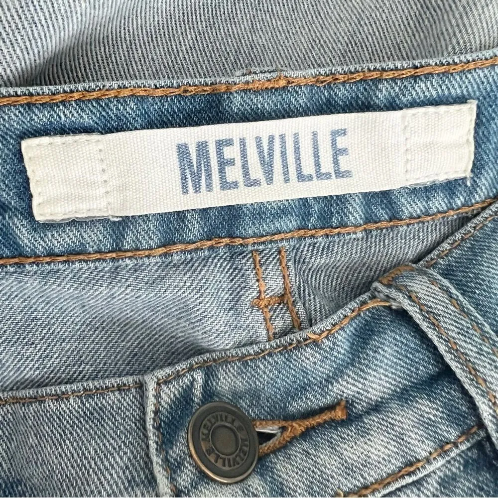 Brandy Melville Destroyed Boyfriend High Rise Jeans 100% Cotton Rigid Denim - Image 10