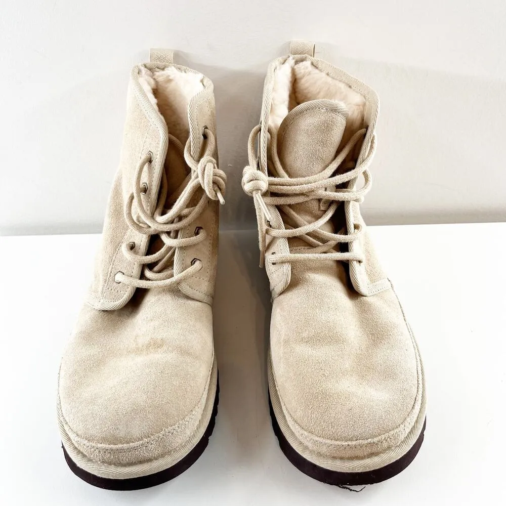 UGG  Neumel High Top Suede Chukka Boots Booties Tan Beige 10 - Image 5