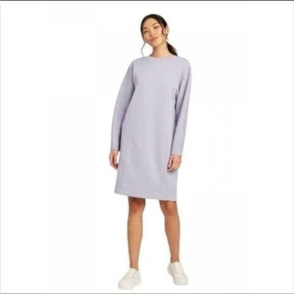 NWT Prologue Sweatshirt Dress Purple Lavendar Athleisure XS Oversized Casual mod - Image 2