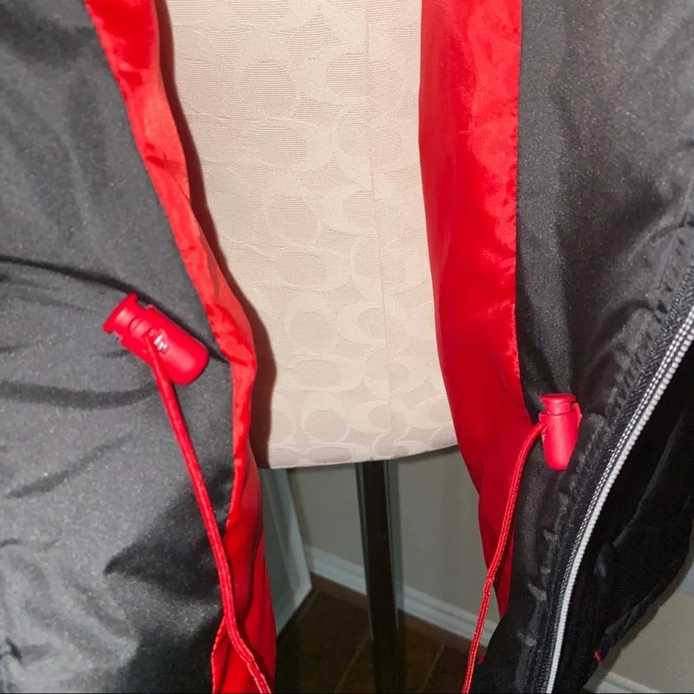 KC Collections Puffer or Parka style Coat red black removable faux fur hood XL - Image 10