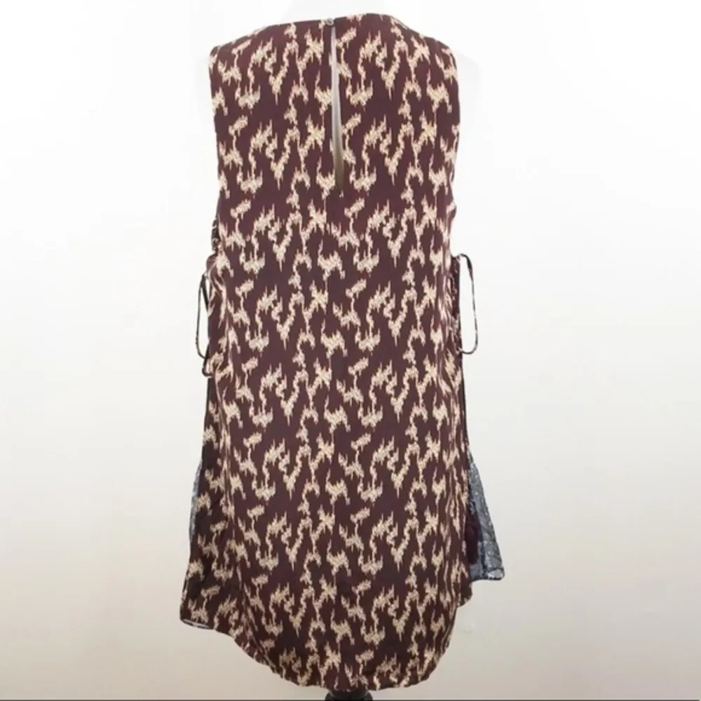 ELIZABETH & JAMES FLOWY TUNIC DAYNE BLACK CHERRY BLUE DRESS S - Image 5