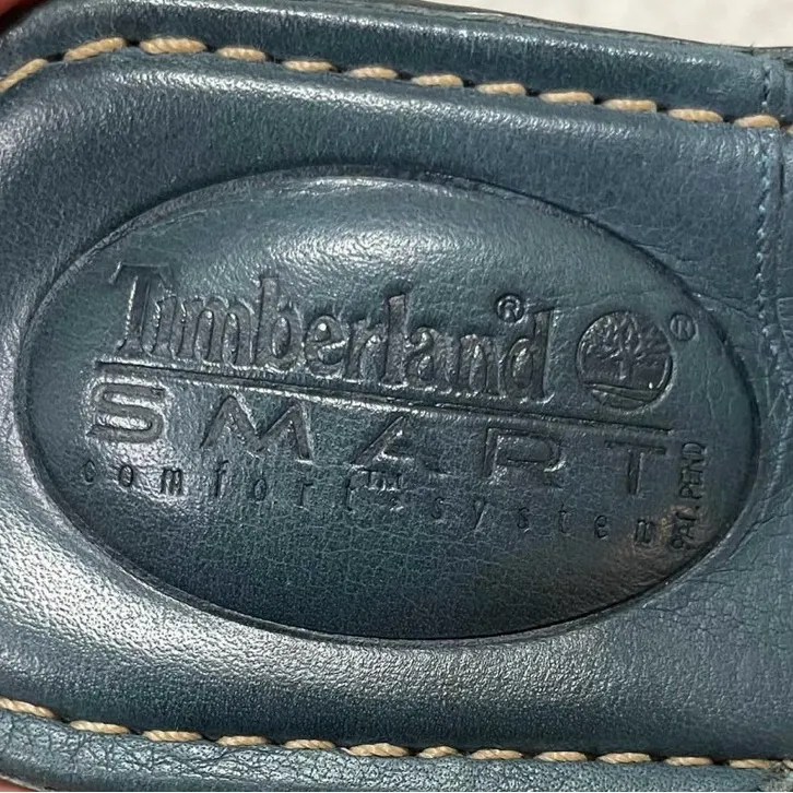 Timberland Smart Comfort Teal Blue Leather Side Sandals - Image 5