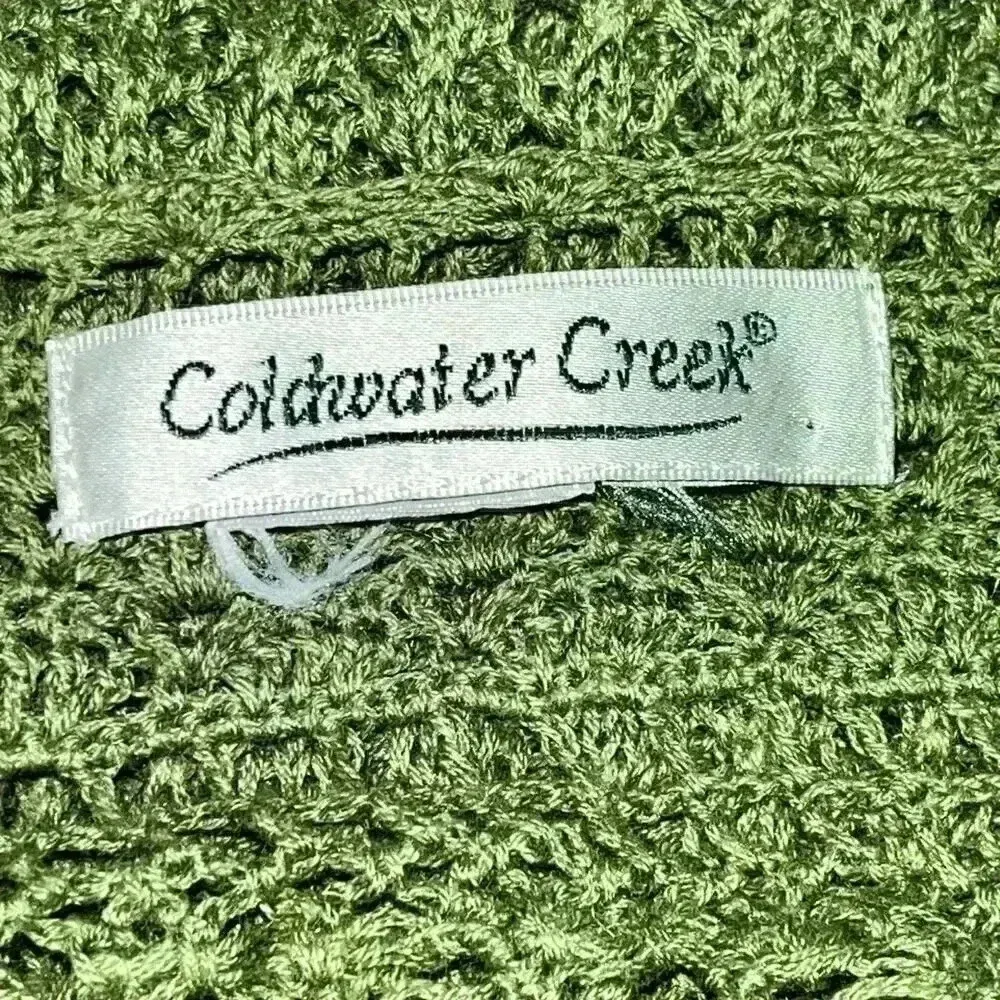 Coldwater Creek Green Boho Crochet Top Medium‎ - Image 4