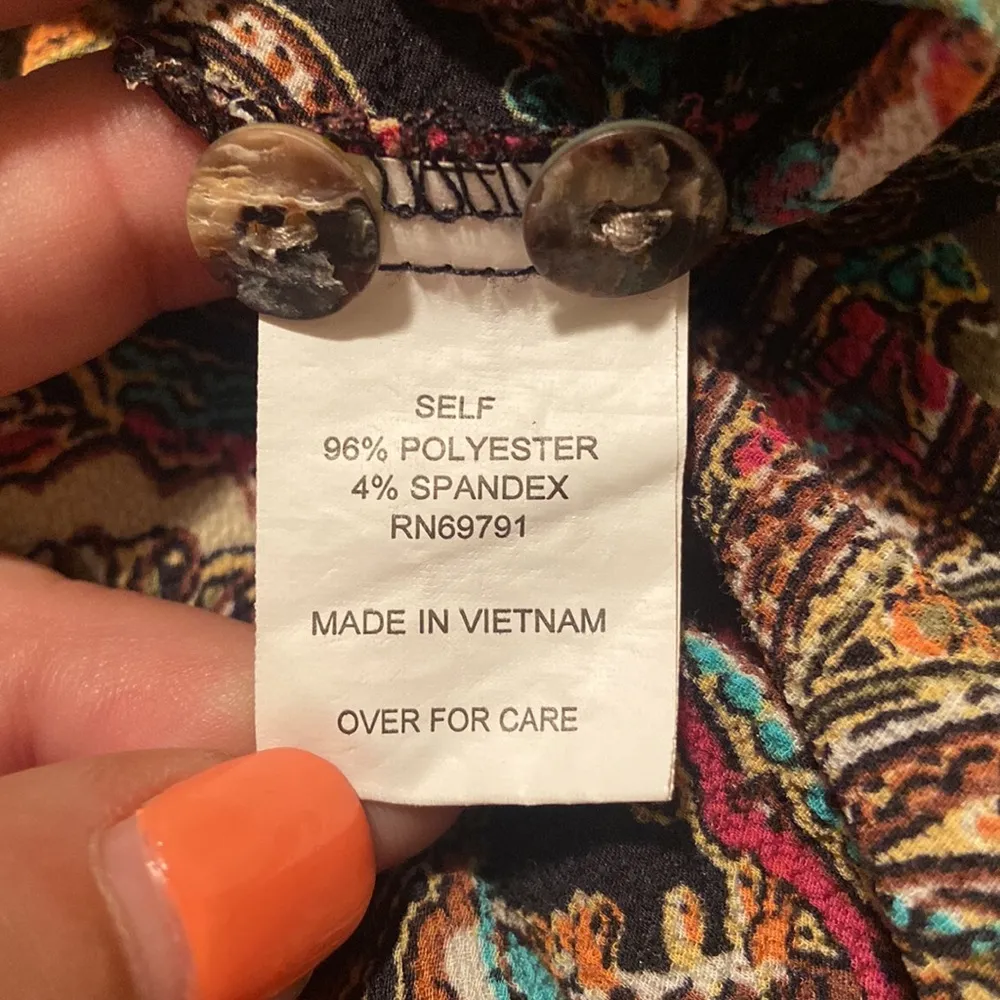 Figueroa & Flower Paisley High Low Split Seam Tunic Blouse - Image 7