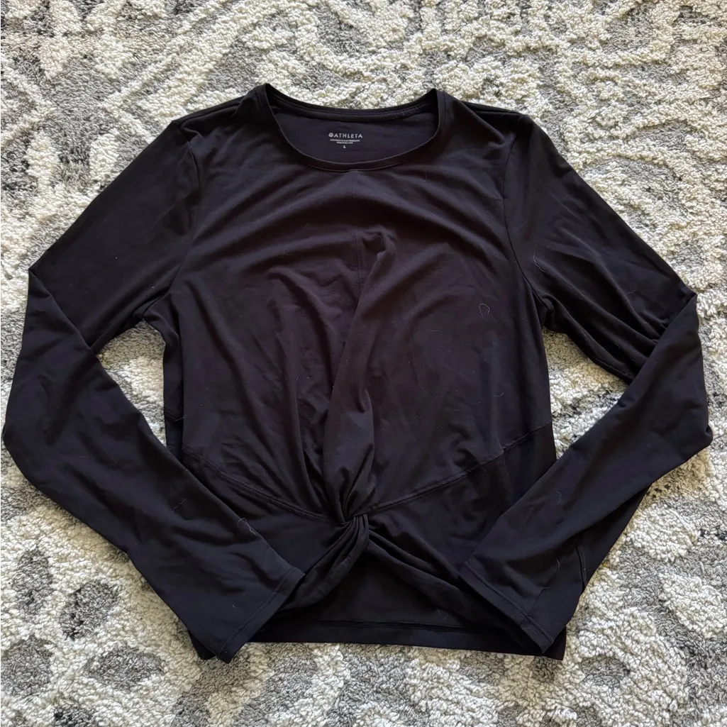 Black Long sleeve front twist - Image 2