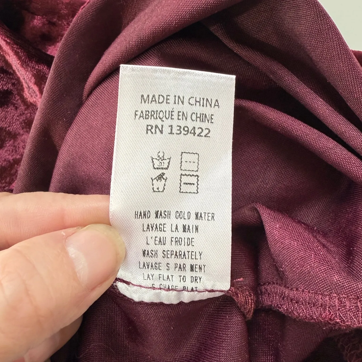 TOBI Velvet Deep V-Neck Twist Front Long Sleeve Bodysuit Burgundy Small - Image 10