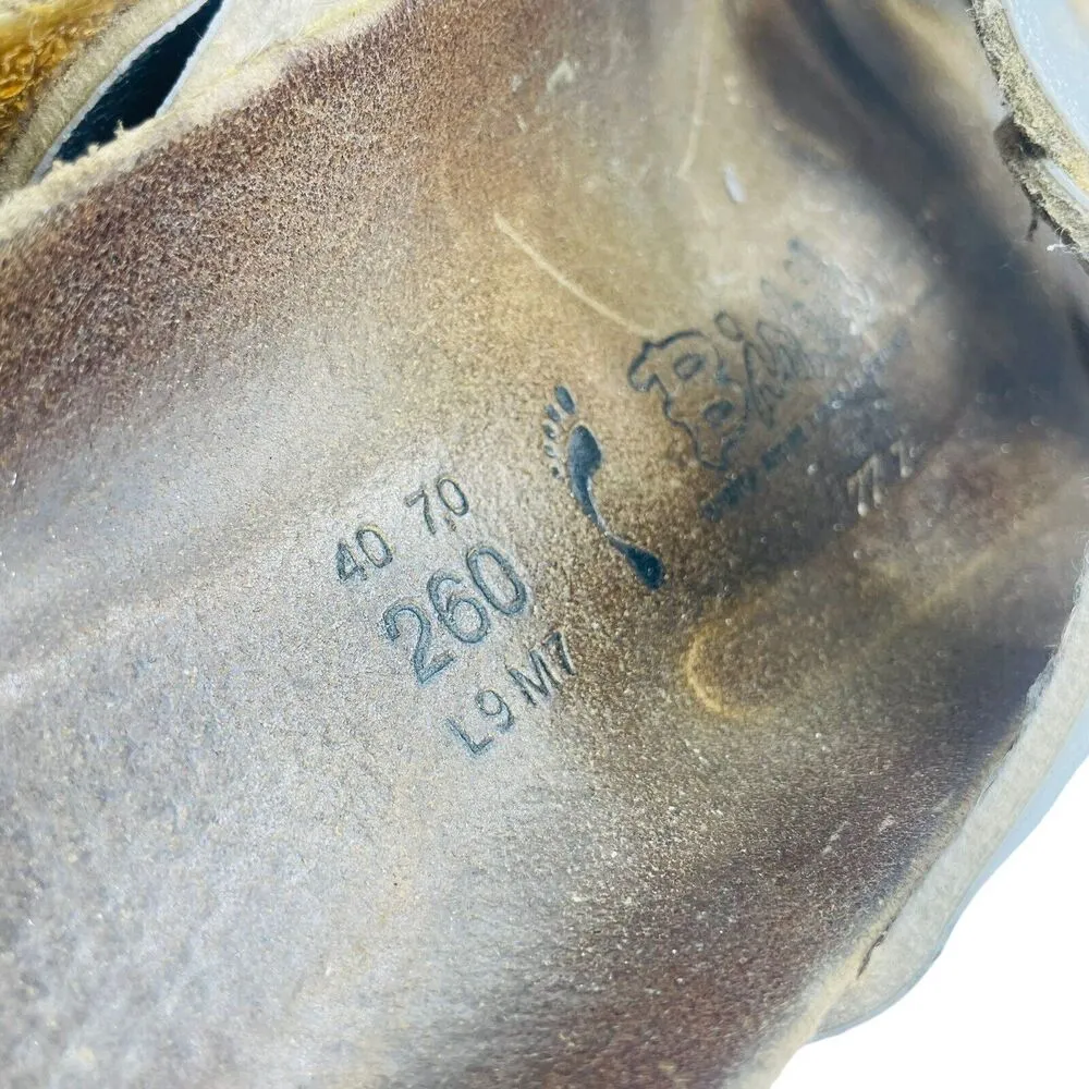 Birkenstock Birkis Size 40 US 9 Silver Moorea Granada Rhinestones Vegan 2 Strap - Image 5