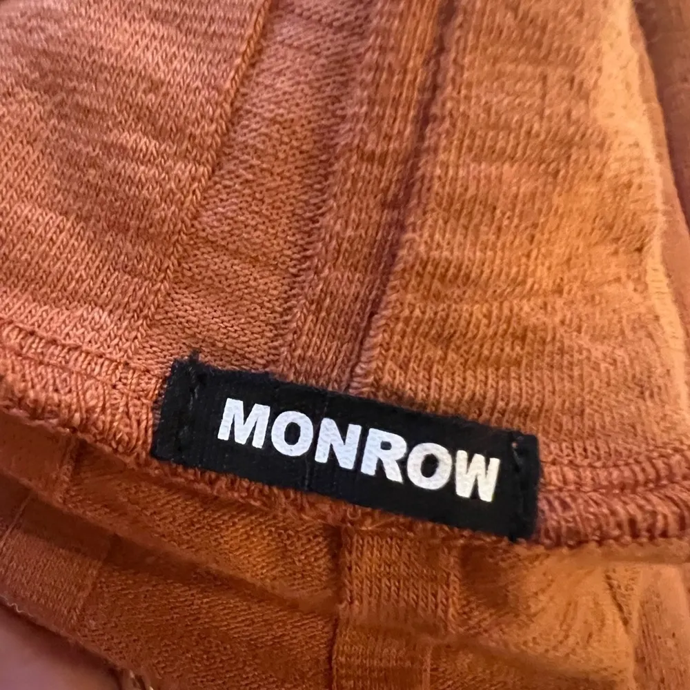 MONROW Cut Out Ribbed‎ Orange Short Sleeve High Mock Neck Dress Size Small NWOT - Image 5