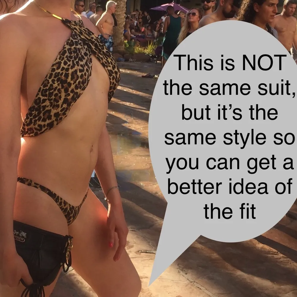 Frederick’s of Hollywood Sexy Swimsuit leopard / cheetah print Monokini vintage - Image 6