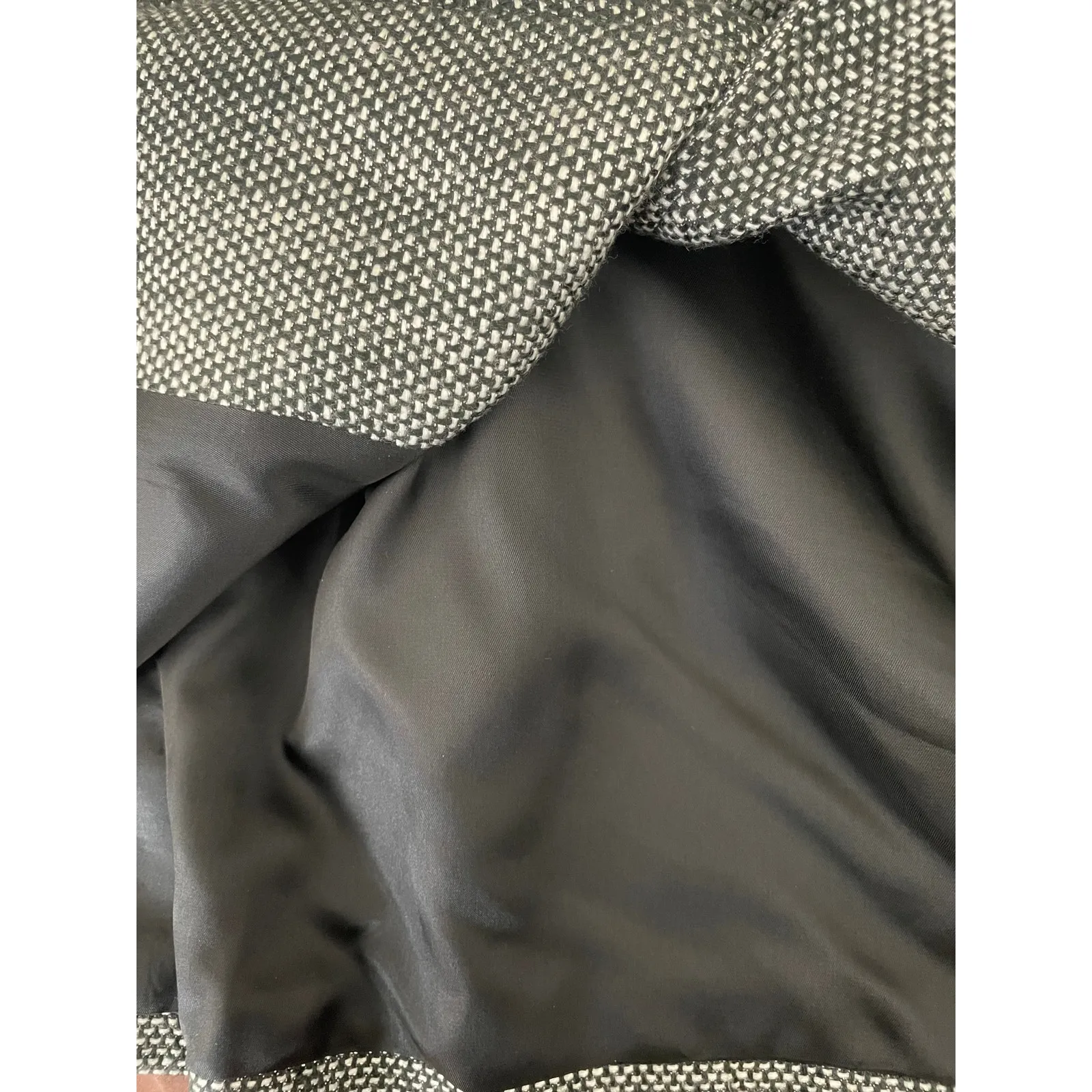 Style & Co Women Cropped Jacket 14 Black Metallic‎ Tweed Career Business Blazer - Image 9