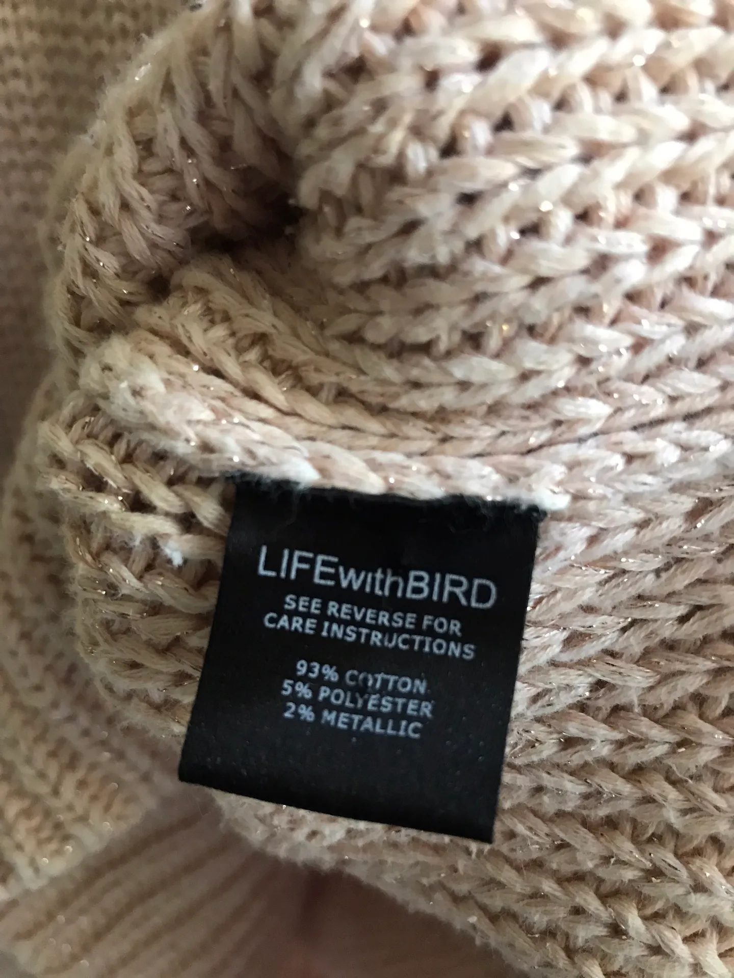 LifewithBird Knit Sweater Dress Gold Size 8 - Image 4