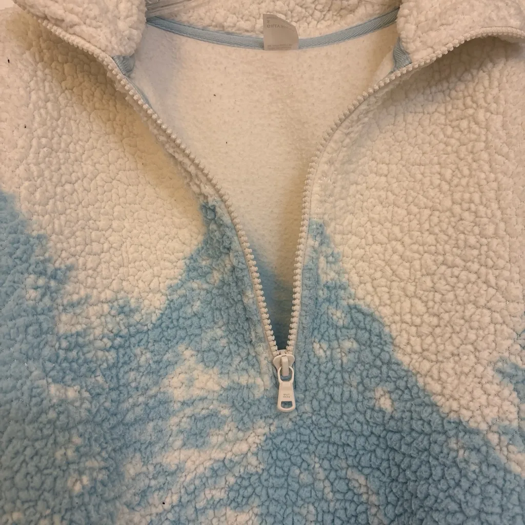 Gilly Hicks Blue and White Teddy Jacket - Image 3