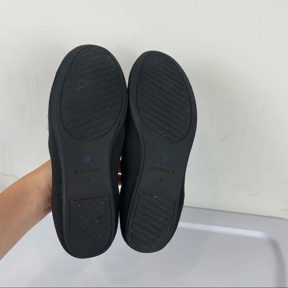 Rothy's  Black Rounded Toe Ballet Flats Sz 8 - Image 10