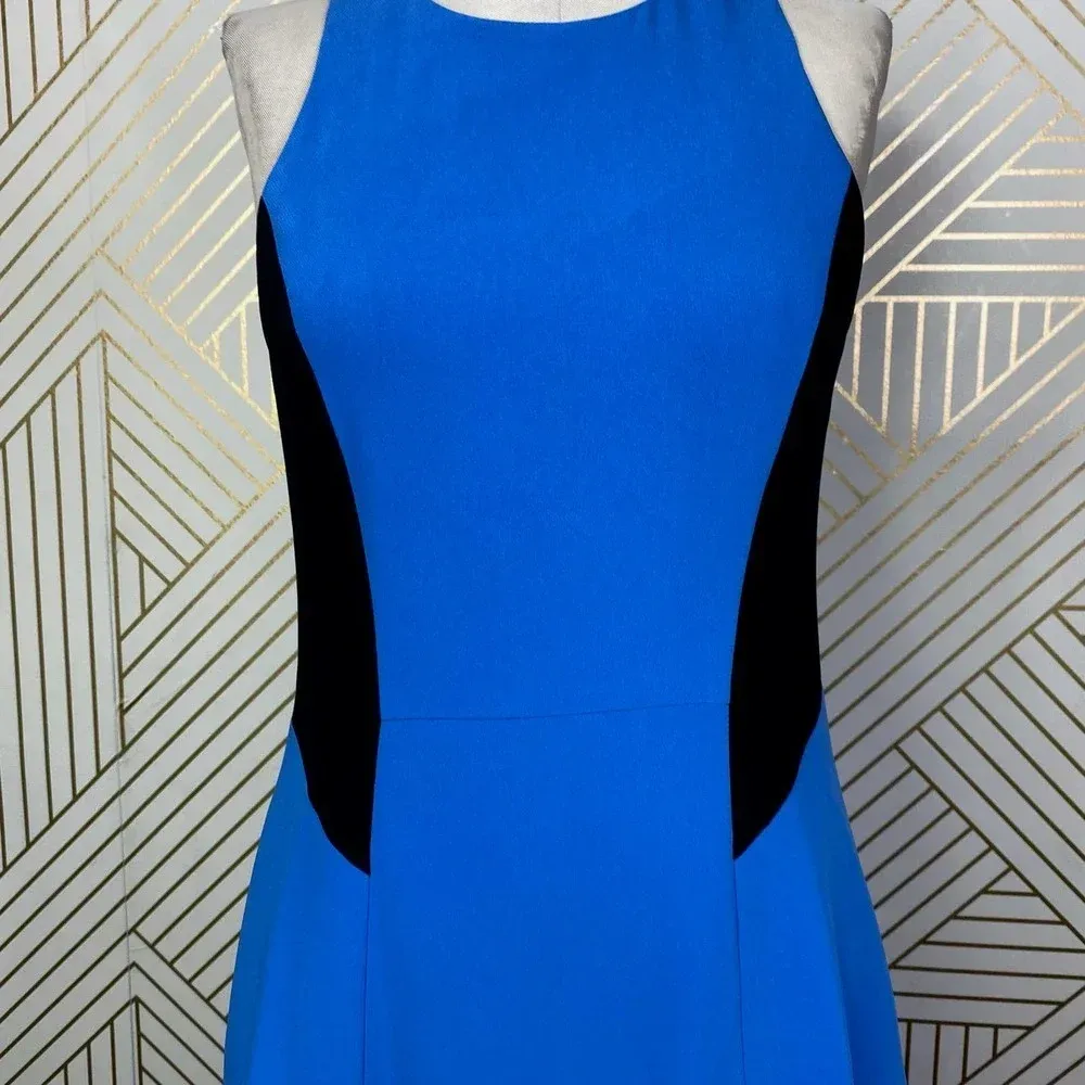Rag and Bone Adeline Colorblock Fit & Flare Dress in Blue & Black Size‎ US 4 - Image 5