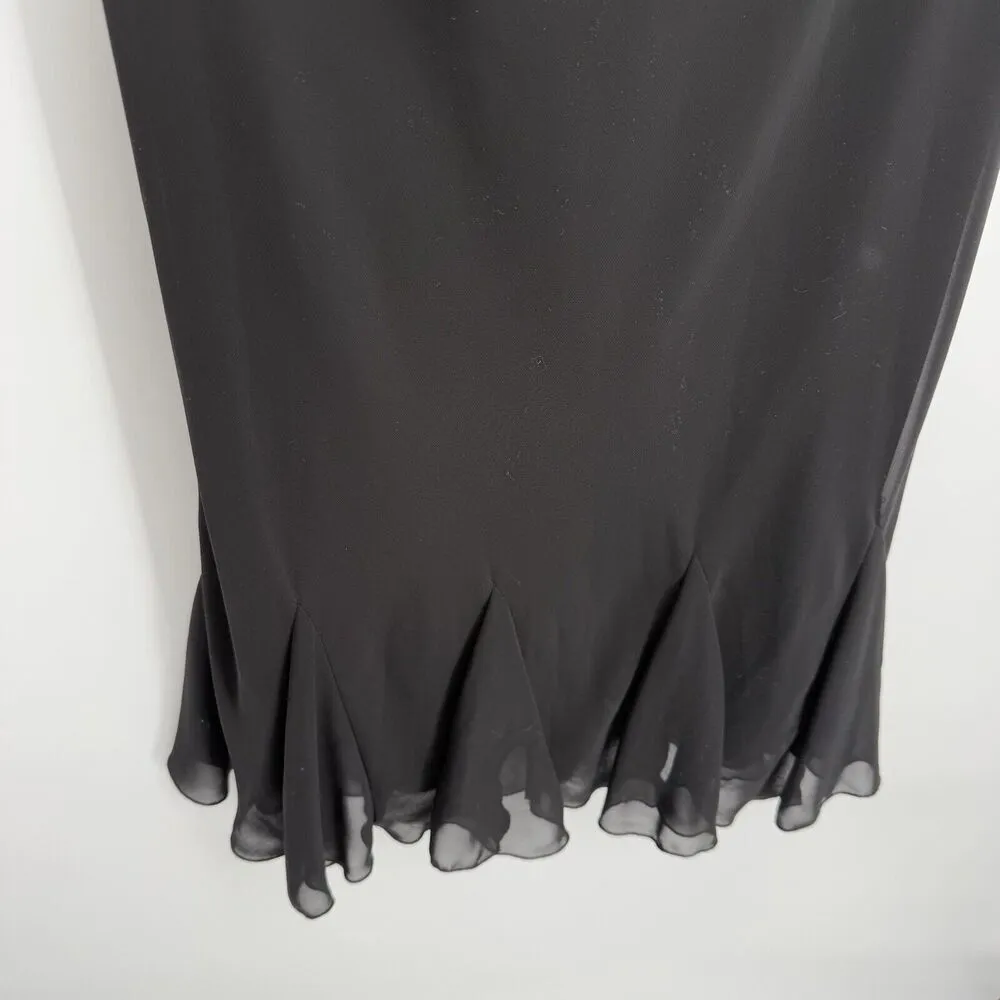 SL Fashions Y2k Black Midi Beaded Dress Size 14 Formal - Image 9