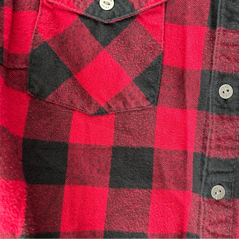 TNA Classic Fit Flannel Button Up Red Size M - Image 6