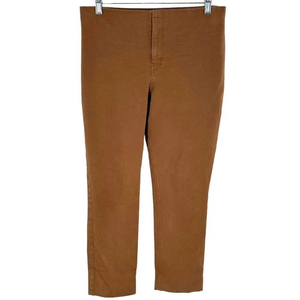 MM Lafleur The Hockney Jean in Ochre Brown Adjustable Length Pant Size 4 - Image 4