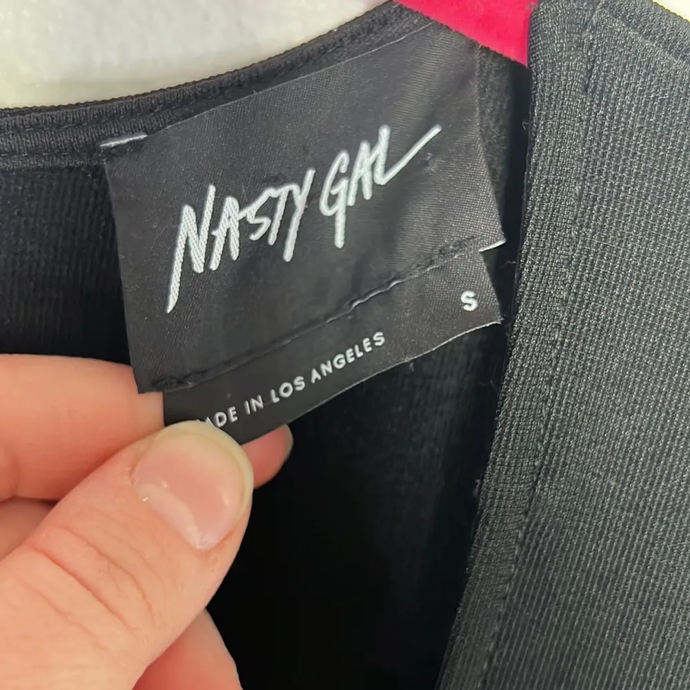 EUC Nasty Gal Black Long Sleeve Lace Up Front Mini Dress sz S - Image 7