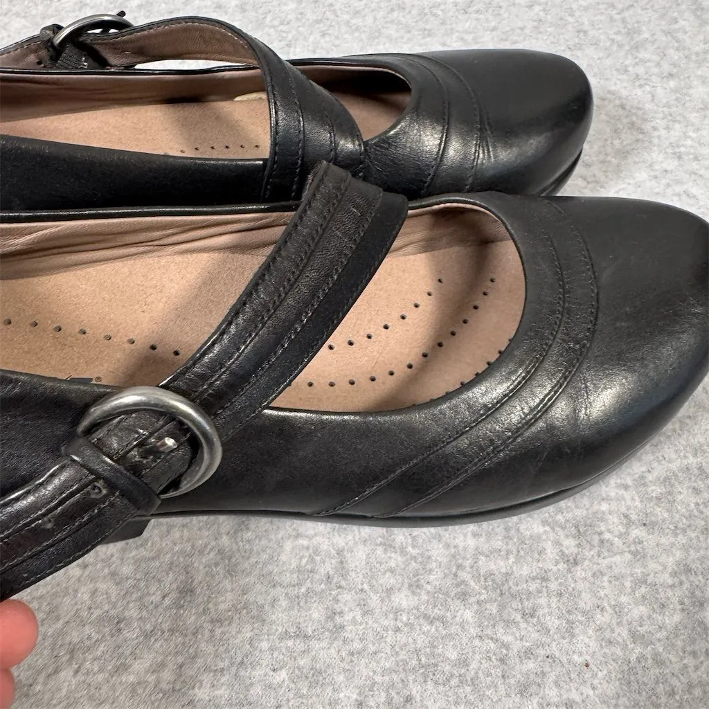 The Walking Co. UC 24/7 Women's Black Leather Mary Jane Pumps Size 9 - Image 7