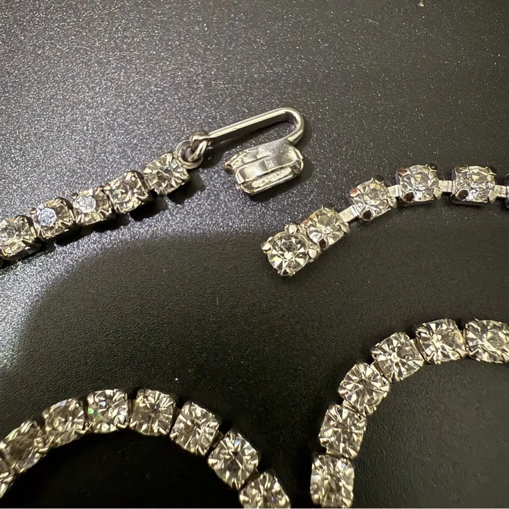 Vintage SAC Sarah Coventry Clear Pave Rhinestones Silver - Image 12