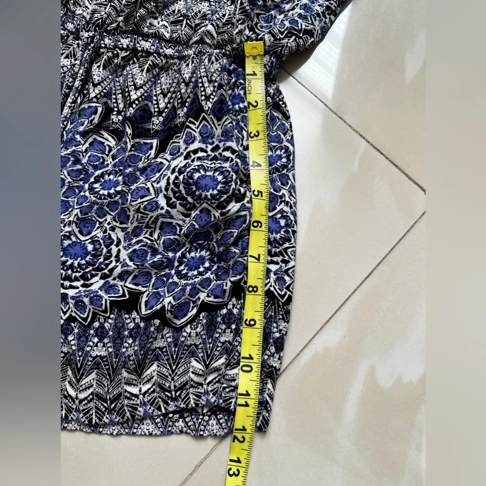 ANGIE Elephant Printed Strapless Romper Medium lightweight summer jumpsuit - Image 9