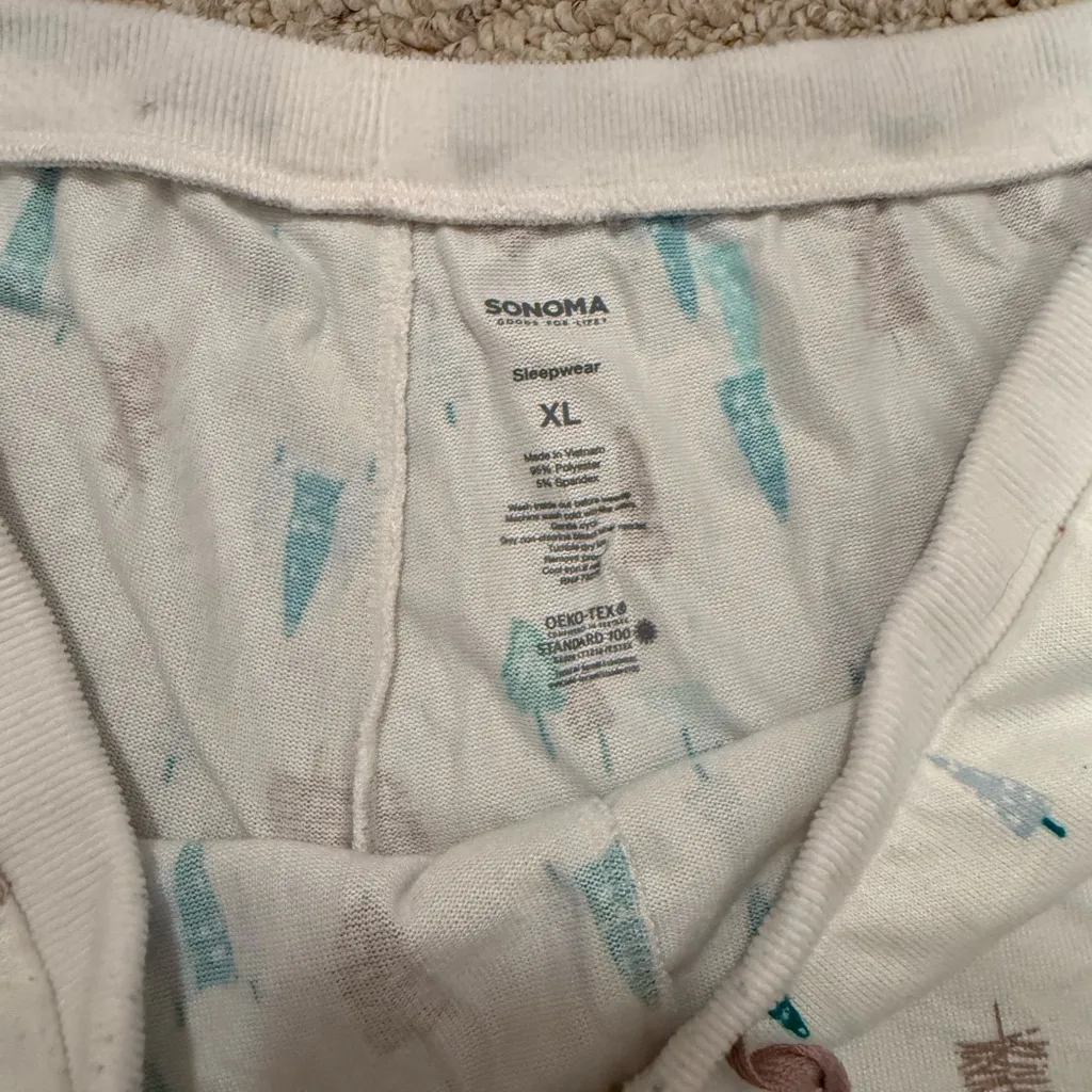 Sonoma white pajama pants with tree print - Image 2