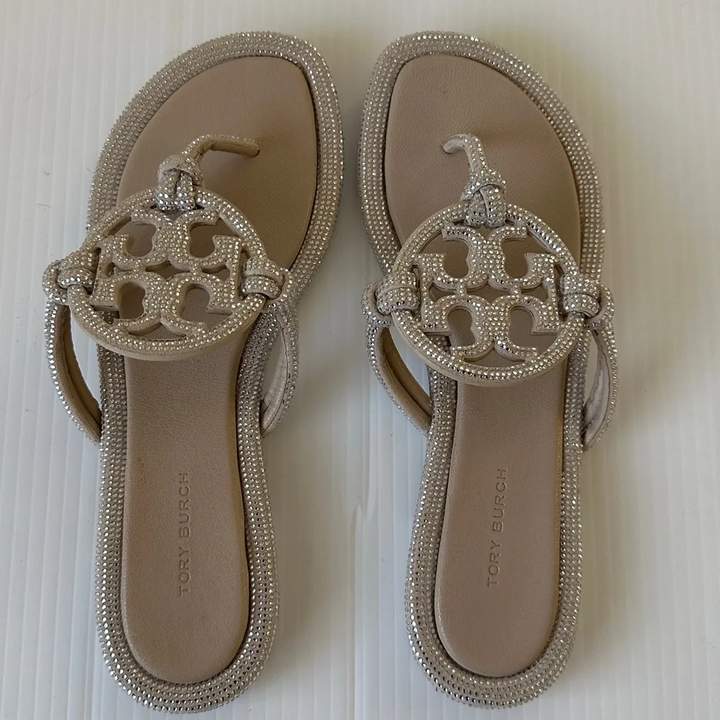 Tory Burch Miller Pave Knotted Sandals Dark Clay, 6.5 - Image 12