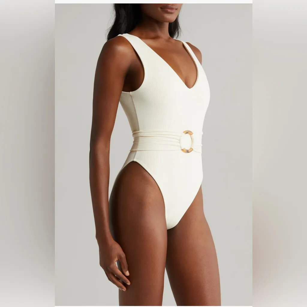 MONTCE SWIM Kim One Piece Swimsuit, Cream Rib, Large , BRAND NEW WITH TAG, $218 - Image 9
