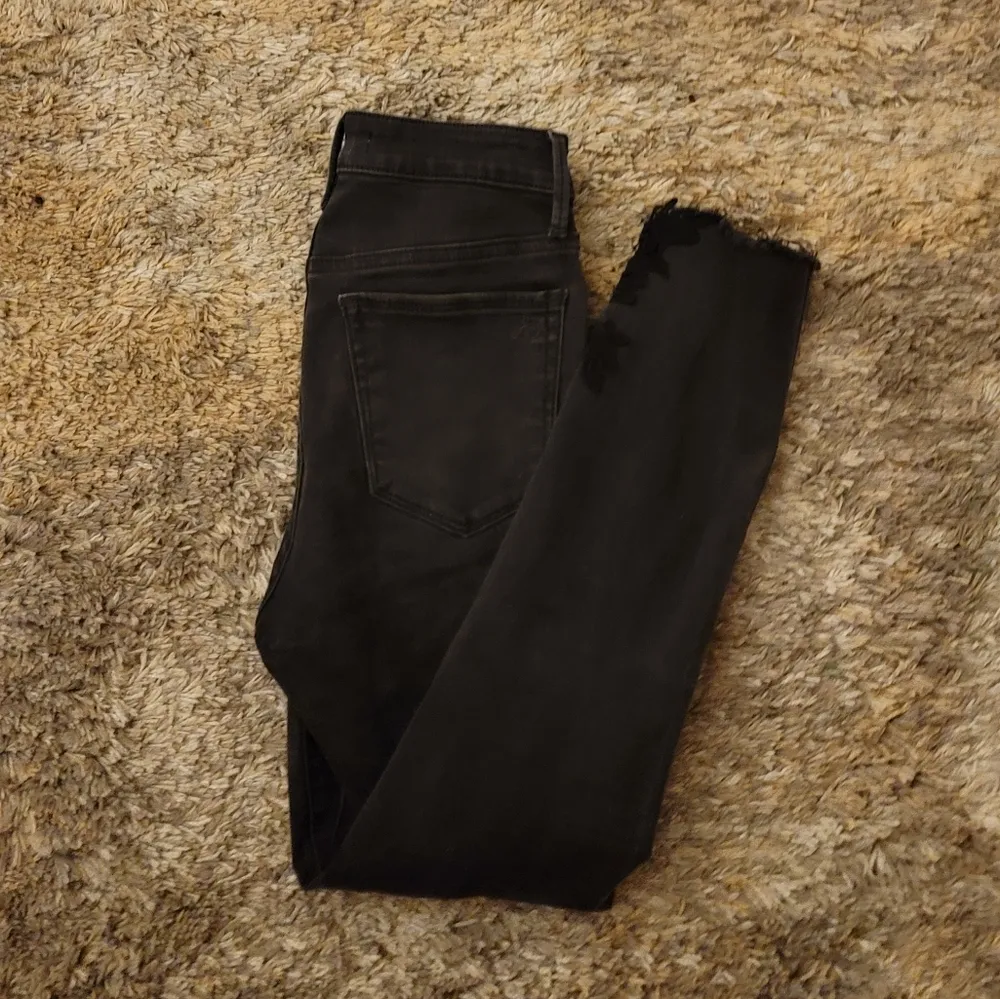 Sam Edelman Black The Stiletto High Rise Skinny Ankle Lace Hem Jeans 24 - Image 6