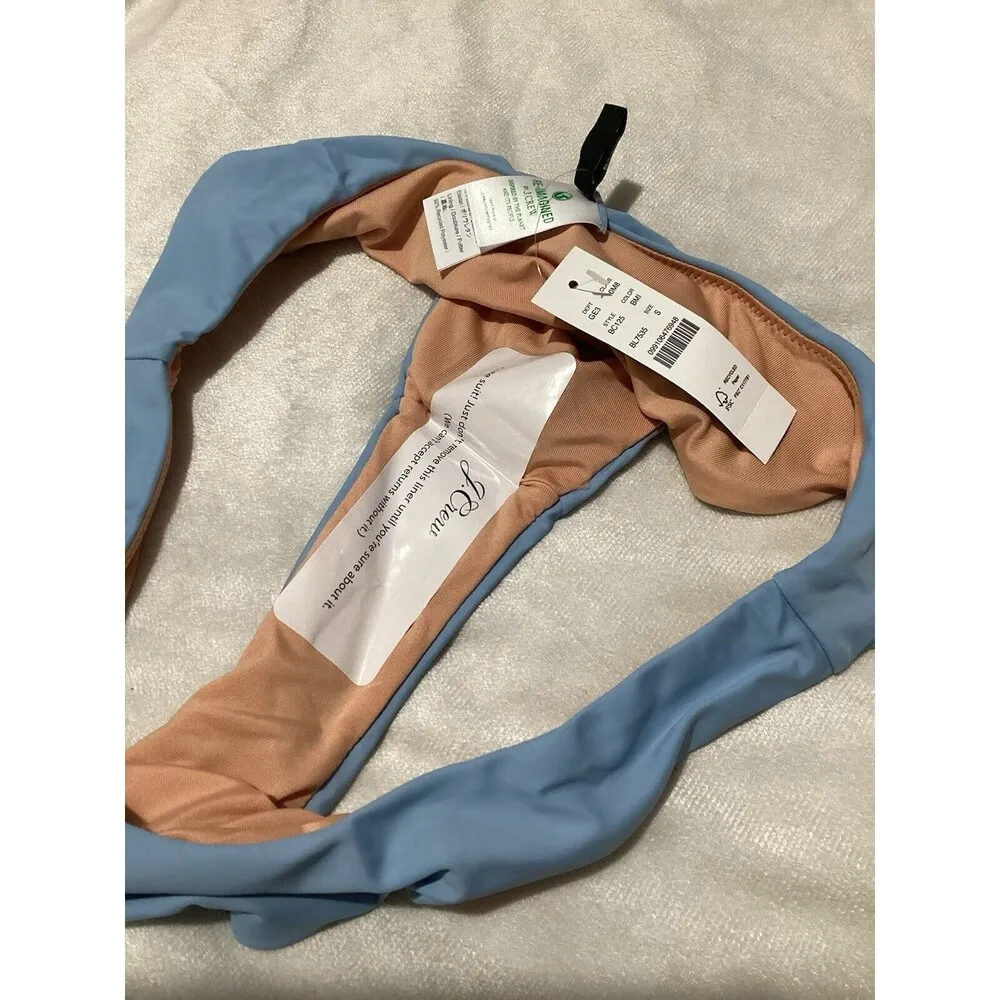 J. Crew Light Blue Bikini Swim Bottom Cheeky Small Blue Mist - Image 5