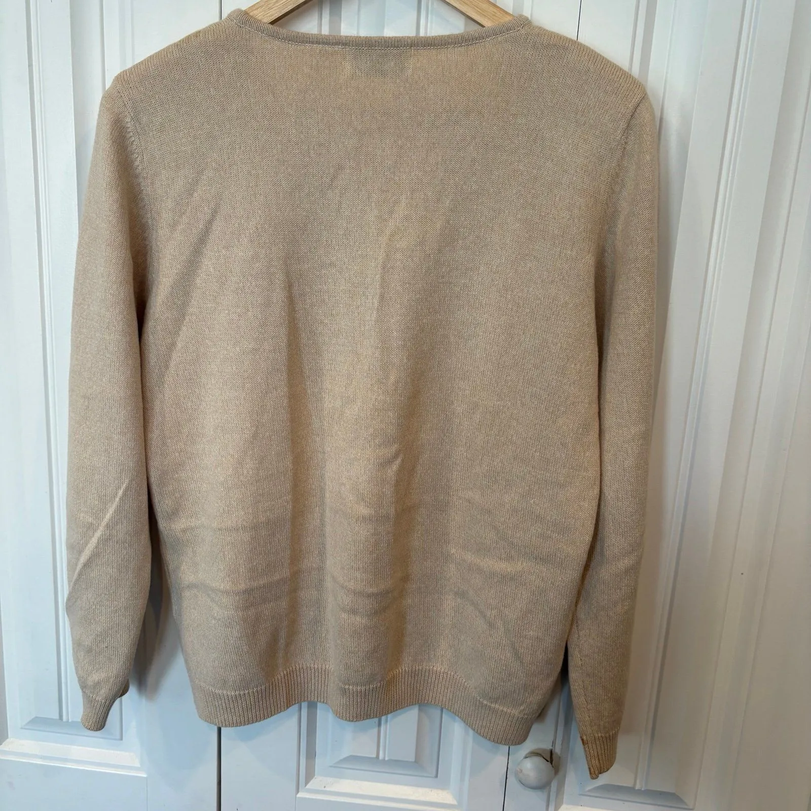 Alfred Dunner Tan Flower Bouquet‎ Sweater Size Small - Image 2