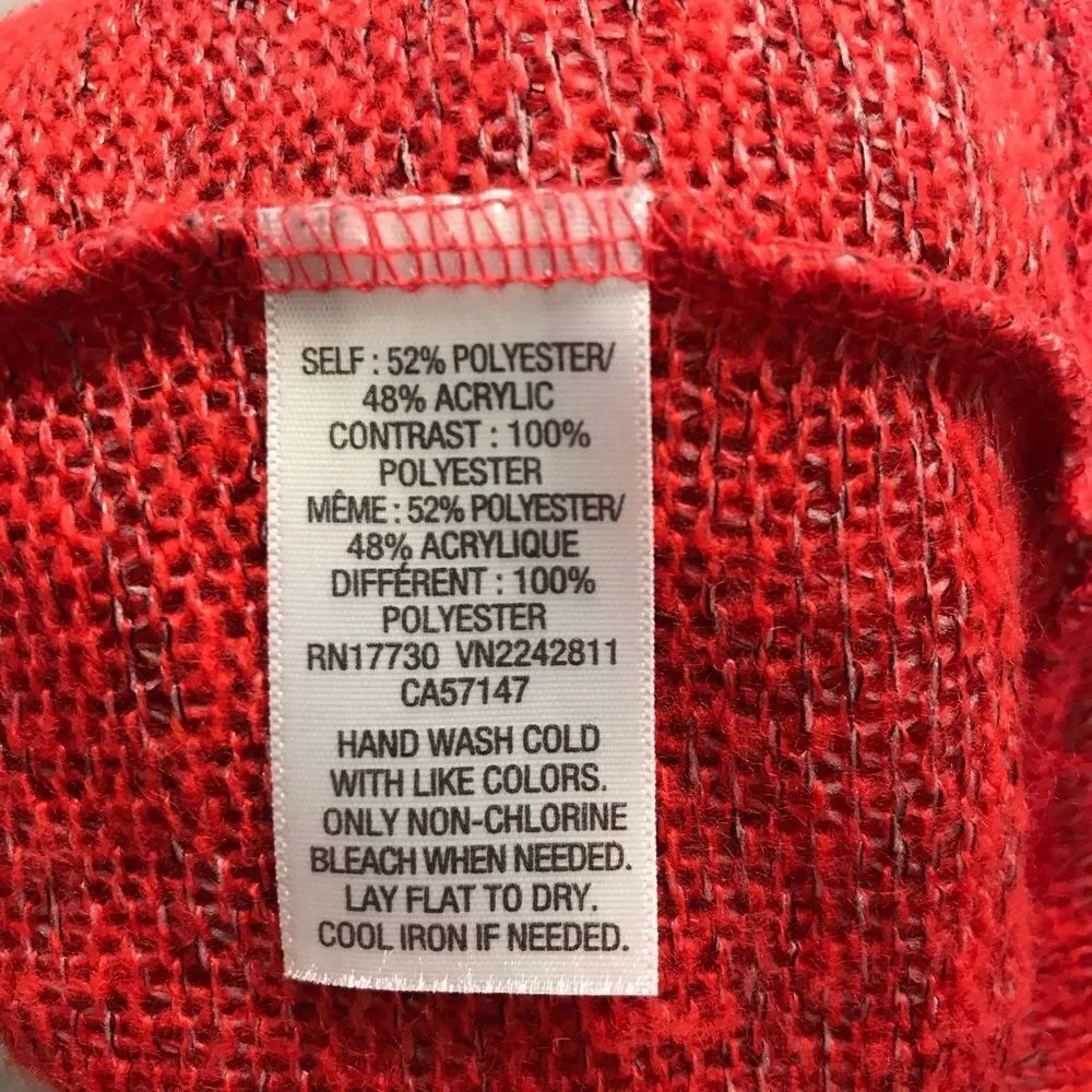 Mossimo Red Dolman Sweater Chiffon Back Large Red - Image 4