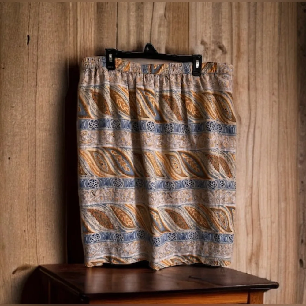 CHARTER CLUB Skirt 20W Vintage Y2K Cottagecore Prairiecore Floral Maxi Pencil - Image 4