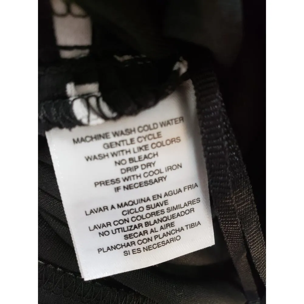 Nine West Sheath Dress Women Size 16 Black Ivory Geo Print Round Neck Sleeveless - Image 6