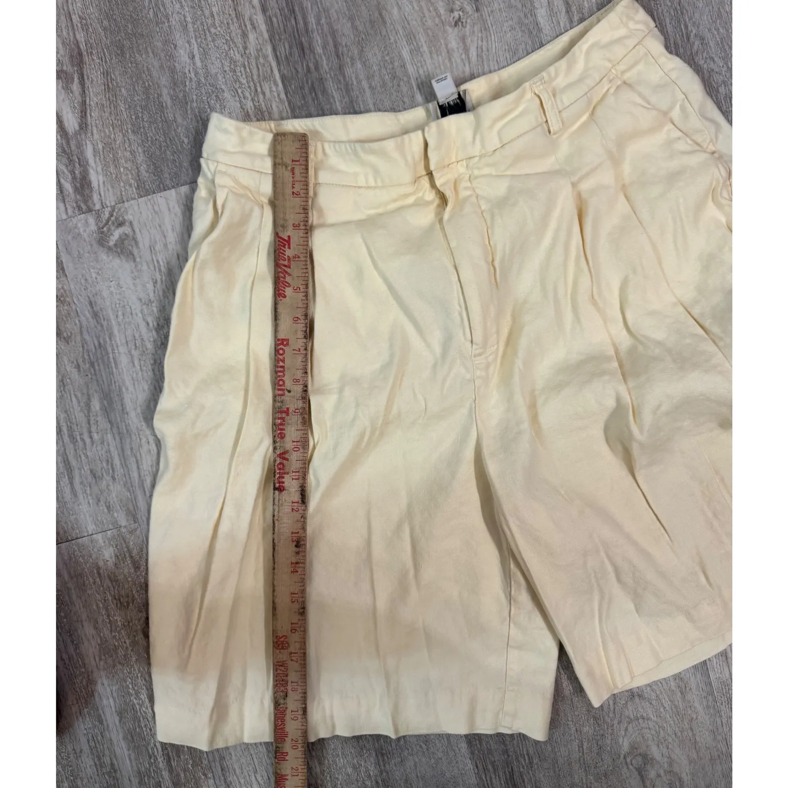 Maeve The Avery Cream Pleated Wide Leg Crop Shorts Women US 12 - Image 6