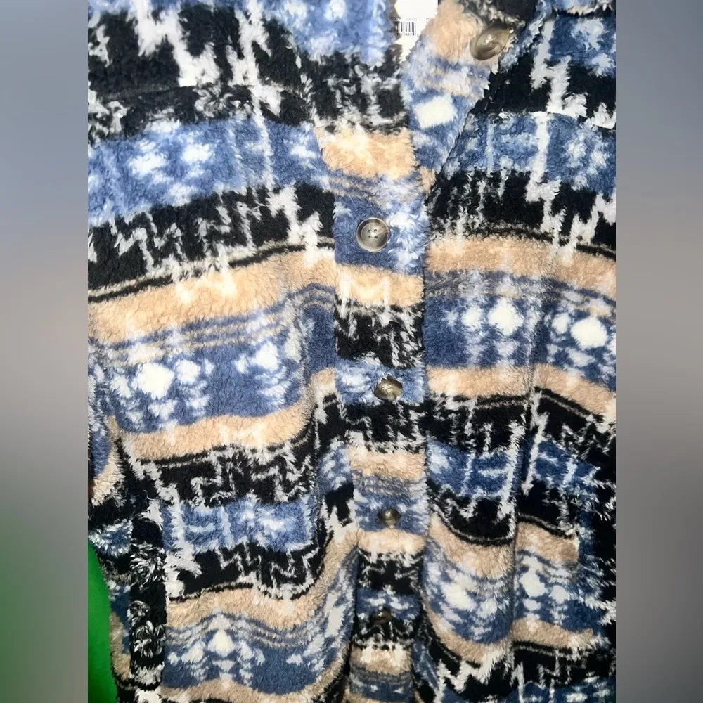 NWT Lucky Brand Sherpa Fleece Shacket size XL - Image 5