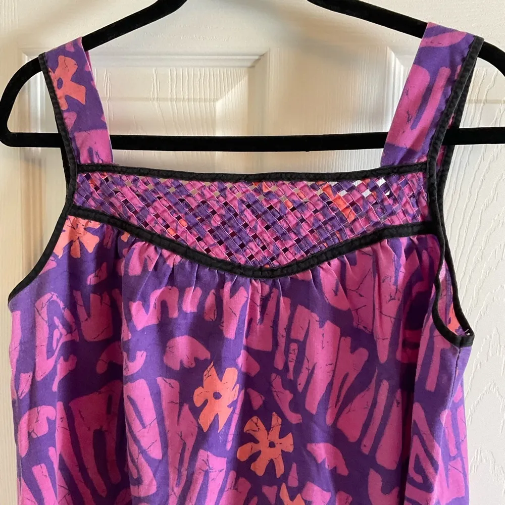 Purple Patterned Dress pocket women’s Size s/m - Image 5