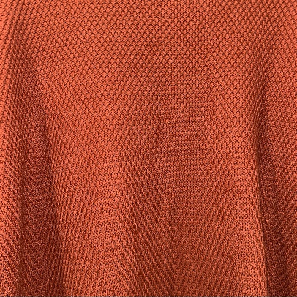 Zenana Waffle Knit Rust Sweater Large - Image 6