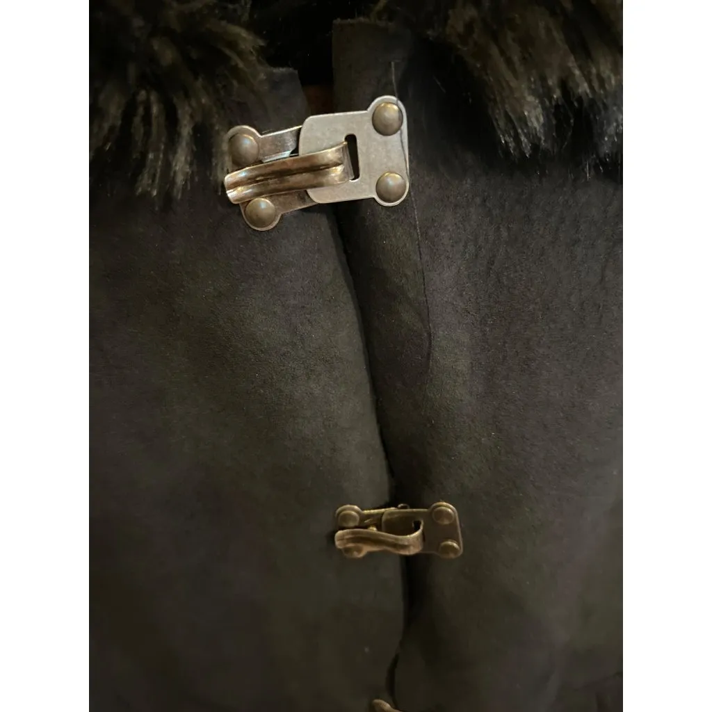 Nils Sportswear Black Faux Fur Trim Womens Coat Size S - Image 3