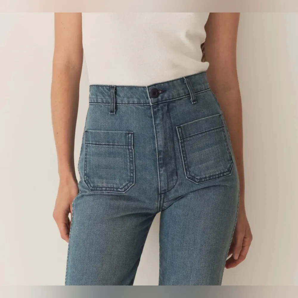 DÔEN MARITIME JEAN Women's 👖 100% COTTON ! 💙 Blue Size 27 - Image 14