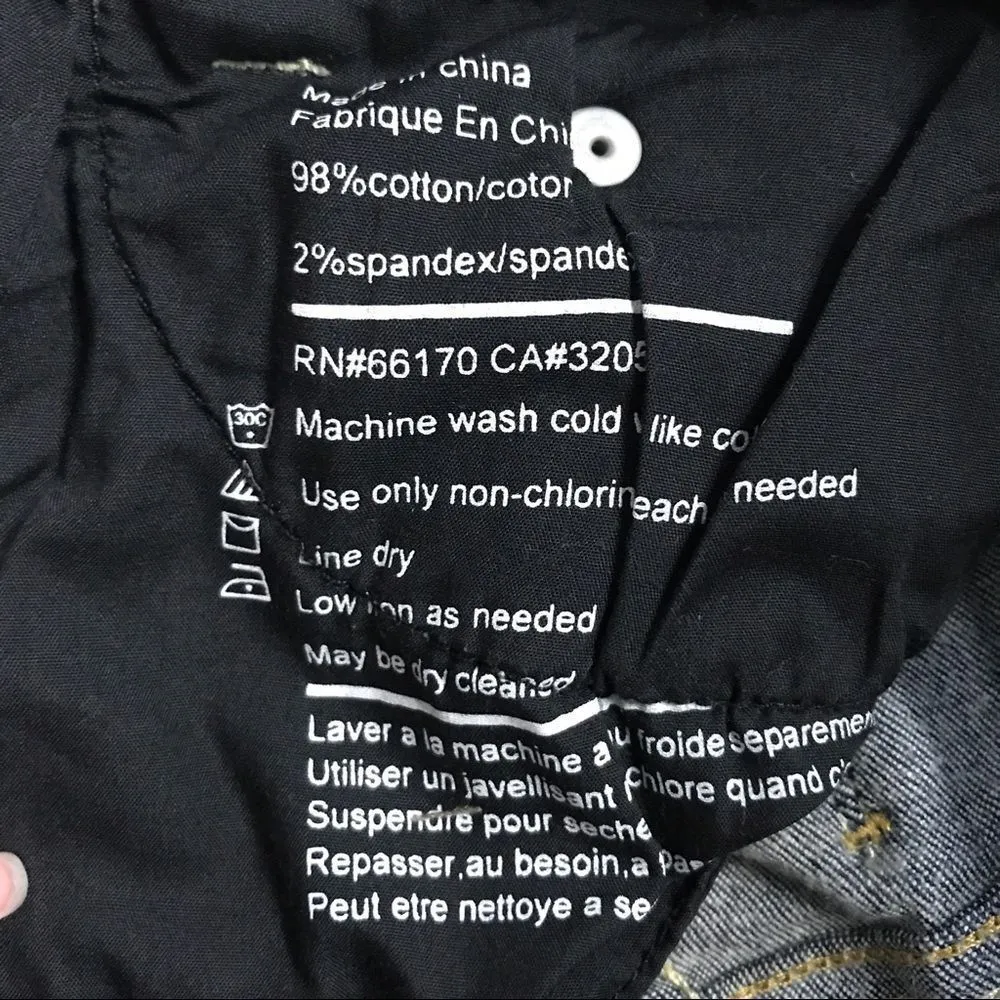 BDG Blue Dark Wash Frayed Hem Bermuda Denim Jean Shorts 28 - Image 7