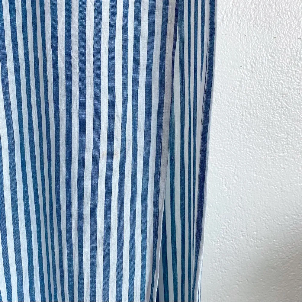 Boohoo Nautical Stripe Split Wide Leg Pants Size Medium - Image 5