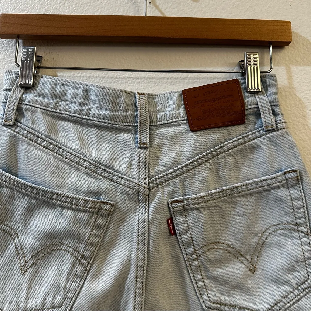 Levi's Women's High Loose Shorts Light Wash Baggy Relaxed High Rise Waist 24 - Image 8