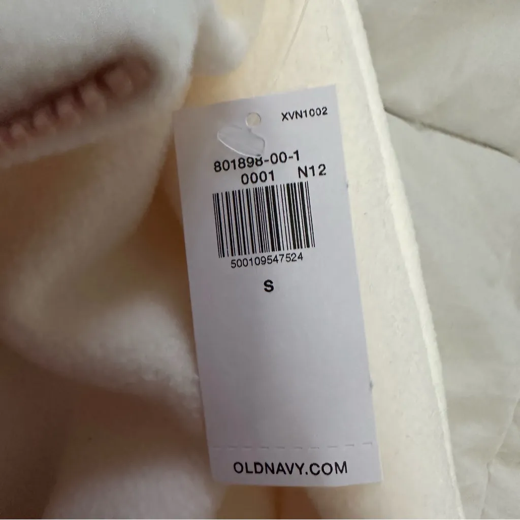 Old Navy Micro Fleece Cropped Pullover NWT Women’s Small Creme De La Creme - Image 10