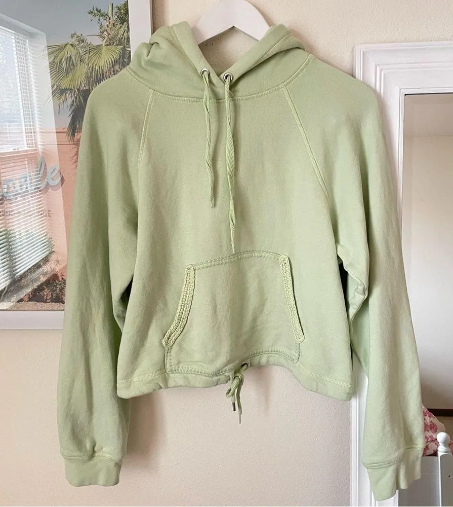 Ulla Johnson Iggy Hoodie Sweatshirt in Pistachio Green - Image 7