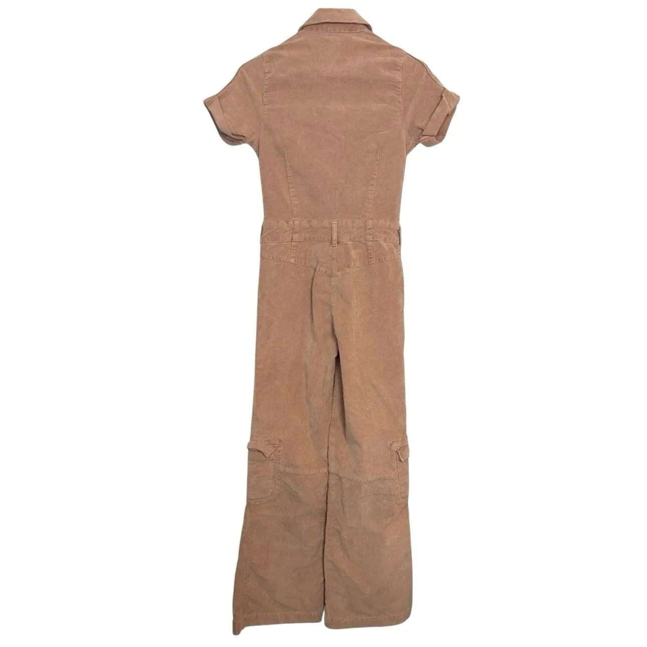 BDG Corduroy Zip Coverall Wide Leg Jumpsuit Size S Pink Utility Cargo 70s Retro - Image 2