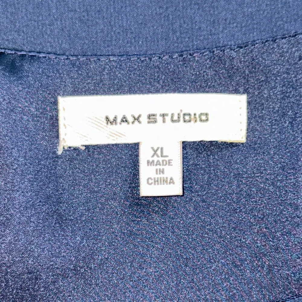 MAX STUDIO Womens Navy Floral Sleeveless Dress XL - Image 4